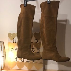 Suede Leather Slouchy Boots